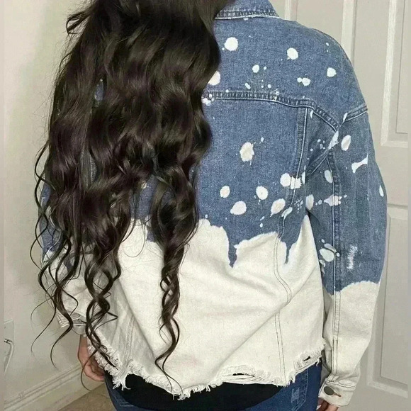 BiBi Distressed Denim Jacket | Size Small - Picture 6 of 6
